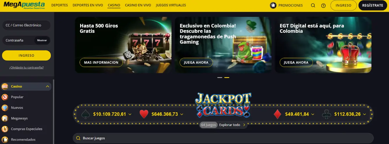Sitio oficial de Megapuesta casino casinos Bogotá megapuesta