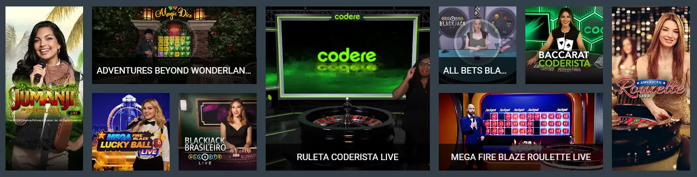 Elige entre decenas de juegos de casino juegos en vivo