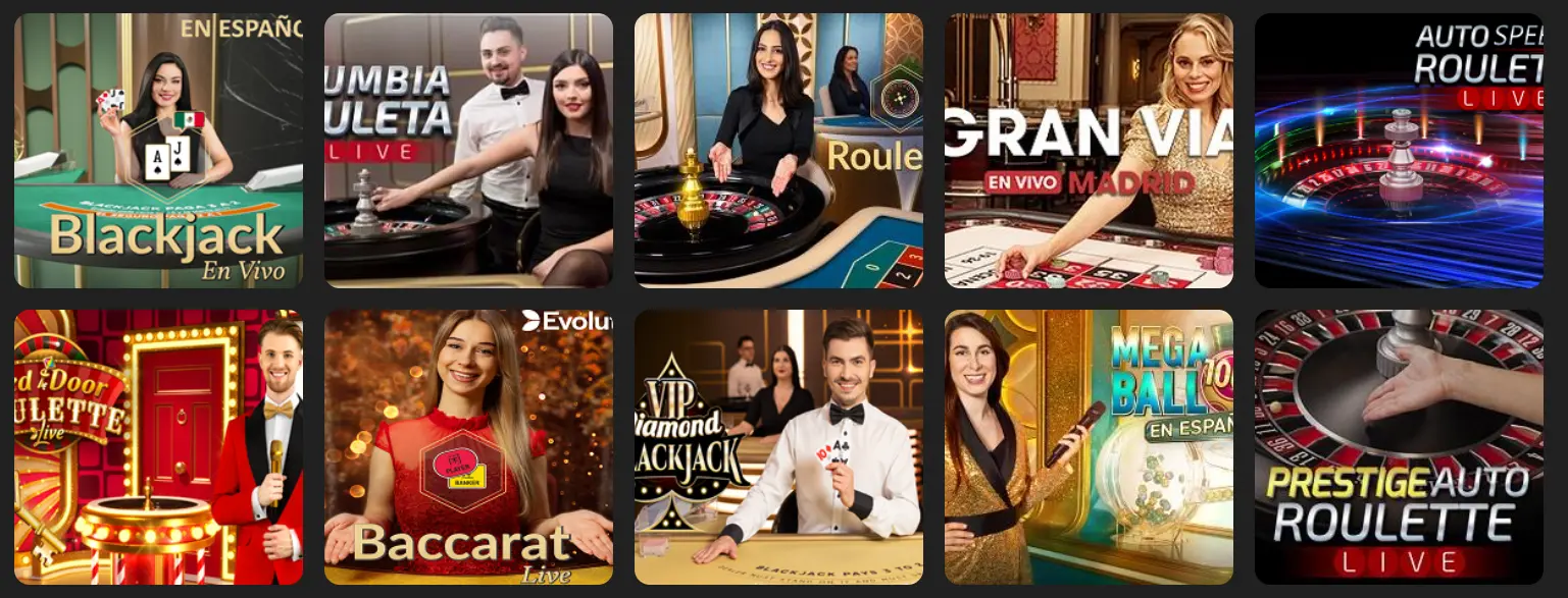 Disfruta de los mejores juegos juegos en vivo