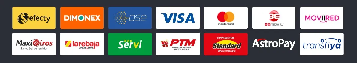 Formas de pago en Yajuego colombia mejores casinos pagos